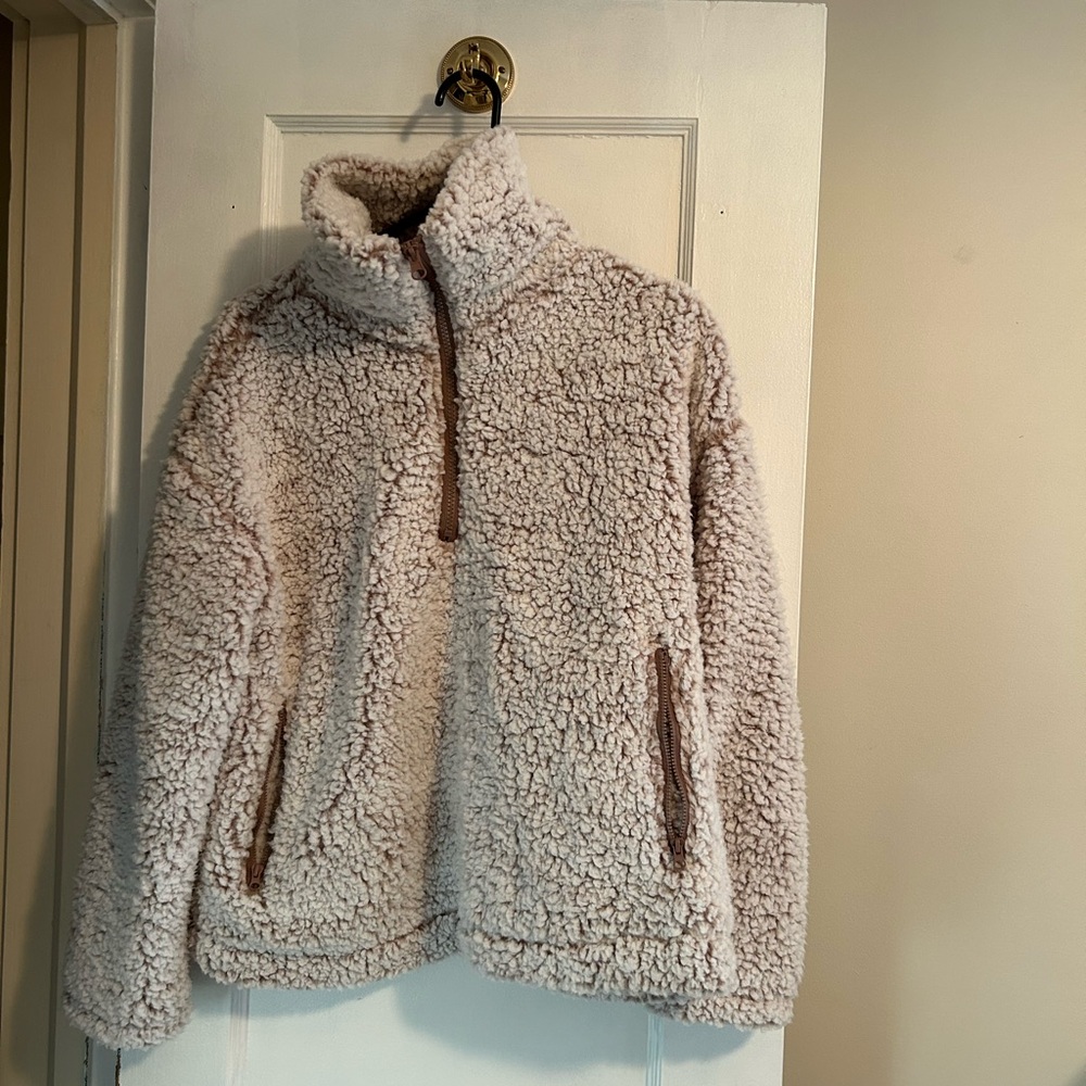 Fluffy Pullover Half Zip Sweater from Thread & Supply